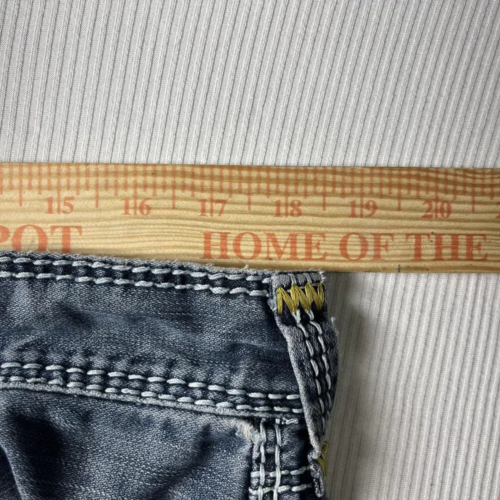 True Religion Section Straight Jeans Mens 36x31 Blue Denim Straight Leg